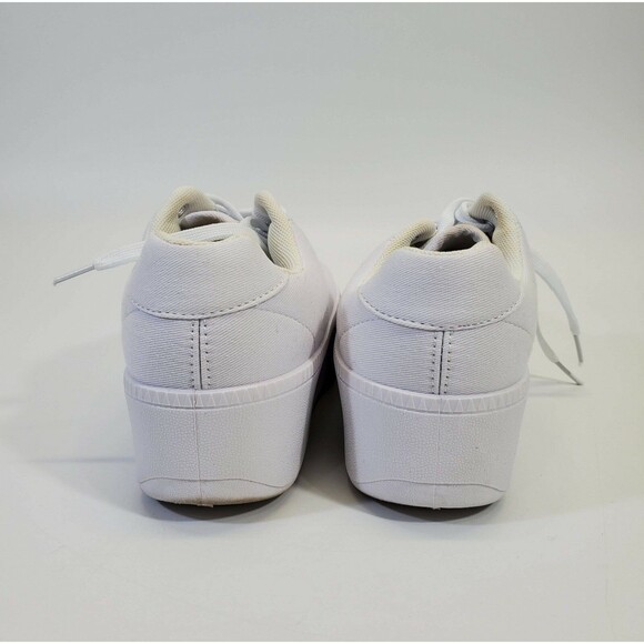 MDS Women's Size 5 / 38 Nasty Gal White Lace Up Canvas Sneakers Tennis Shoes EUC - Picture 7 of 7